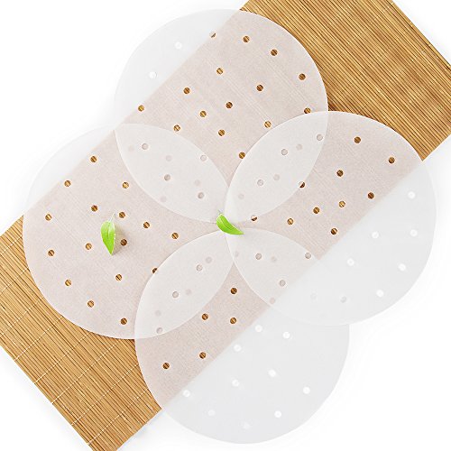 Vancens 100-pack Bamboo Steamer Liners for Air Fryers