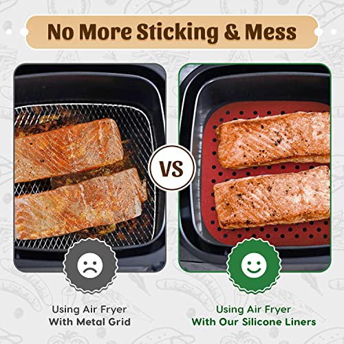 Silicone Air Fryer Liners (3 Pack) - Non Stick Mats
