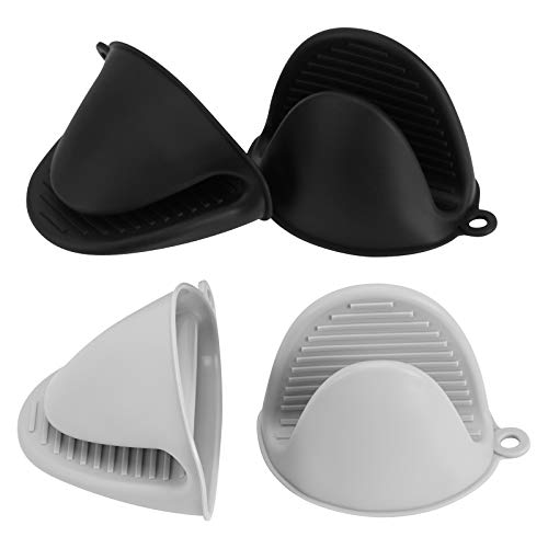 4PCS Silicone Oven Mitts, Heat Resistant, Kitchen Potholders
