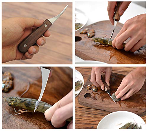2-Piece Shrimp Deveiner & Peeler Set - Perfectly Cleaned!