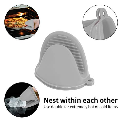 4PCS Silicone Oven Mitts, Heat Resistant, Kitchen Potholders