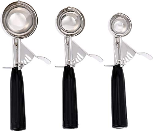 Stainless Steel Cookie Scoop Set: Small, Medium, Large