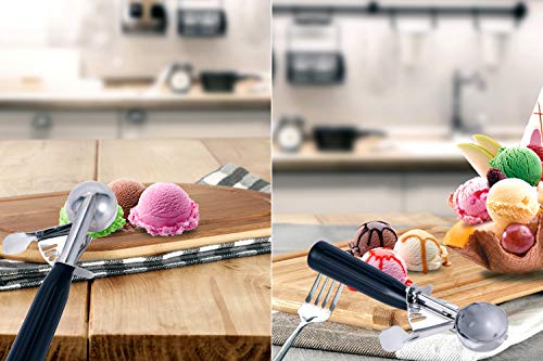 Stainless Steel Cookie Scoop Set: Small, Medium, Large