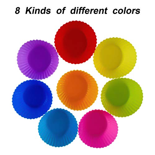 Silicone Baking Cups Set: 24 Reusable Non-Stick Liners