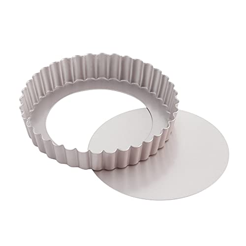 7-Inch removable loose bottom non-stick round quiche pan