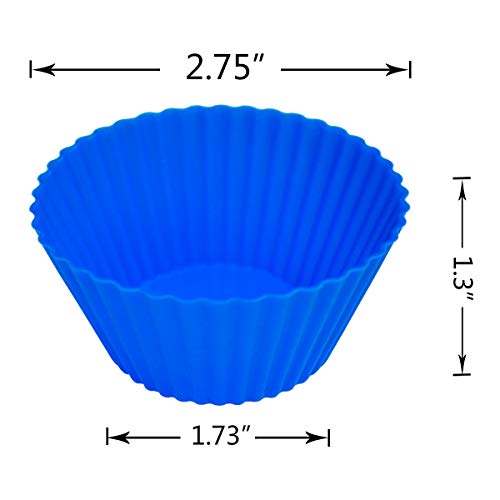 Silicone Baking Cups Set: 24 Reusable Non-Stick Liners