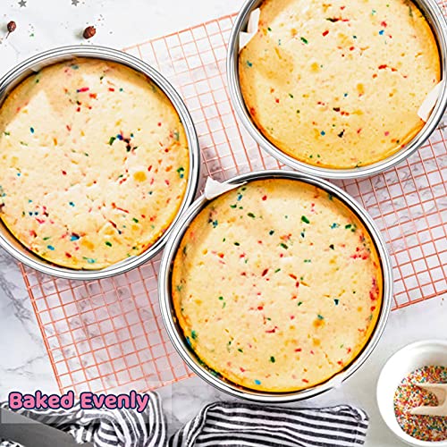 Stainless Steel Round Cake Pan Set, Non-Toxic & Healthy