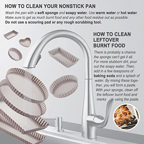 7-Inch removable loose bottom non-stick round quiche pan