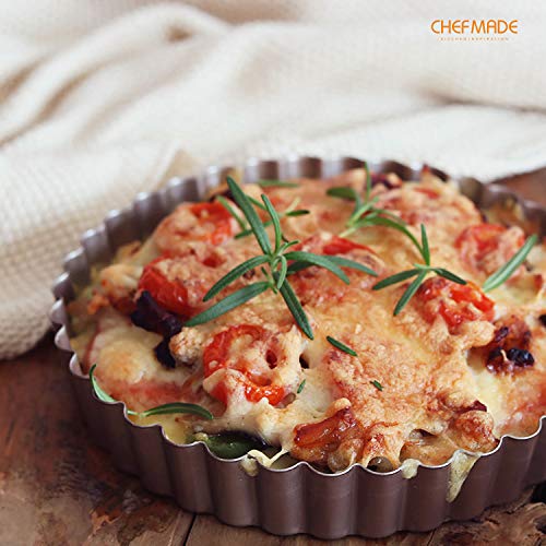 7-Inch removable loose bottom non-stick round quiche pan