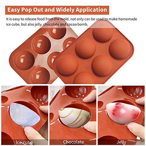 Silicone Hot Cocoa Bomb Mold with Semi Sphere Jelly