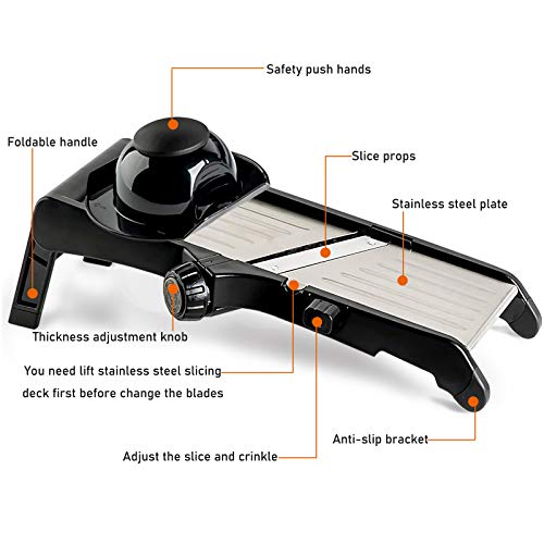 VEKAYA Adjustable Mandoline Slicer with Cut-Resistant Gloves