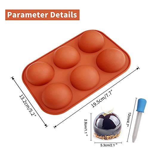 Silicone Hot Cocoa Bomb Mold with Semi Sphere Jelly