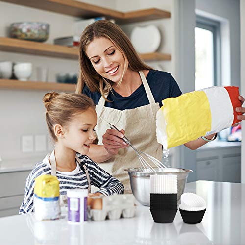 24 Pack Reusable Silicone Cupcake Baking Cups, Non-Stick