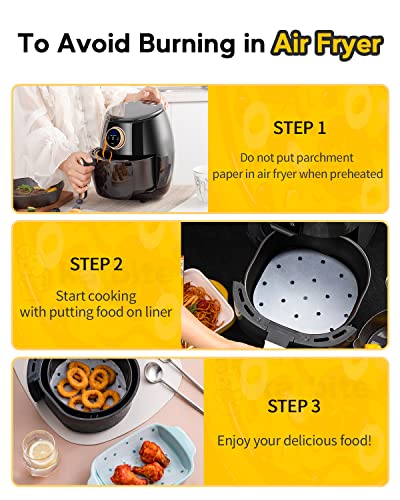 Katbite 8.5 Inch Air Fryer Parchment Liners