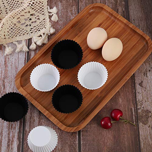 24 Pack Reusable Silicone Cupcake Baking Cups, Non-Stick
