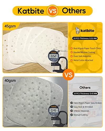 Katbite 8.5 Inch Air Fryer Parchment Liners