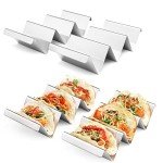 Stainless Steel Taco Holder Stand Set - Oven & Grill Safe