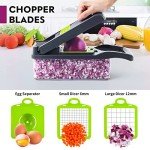 13-in-1 Veggie Chopper with 8 Blades & Container