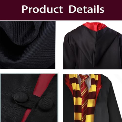 Harry Potter Hooded Robes with Scarf and Wand