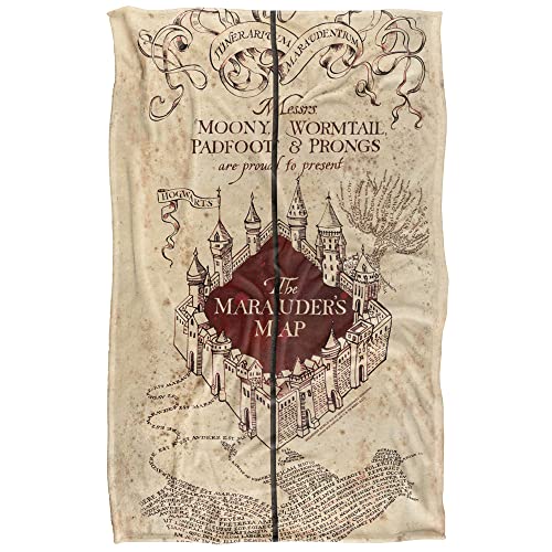 Marauder's Map Silky Touch Harry Potter Throw Blanket