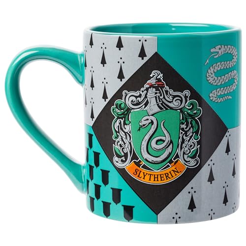 Slytherin House Crest Ceramic Mug - 14 oz