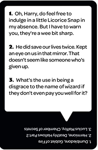 Who Says? Card Game Harry Potter Edition ages 10 & Up
