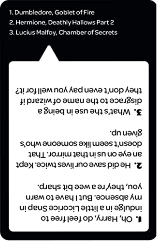 Who Says? Card Game Harry Potter Edition ages 10 & Up