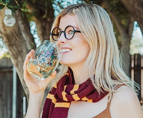 Hogwarts Crest Stemless Glass in Silver Buffalo, 20oz