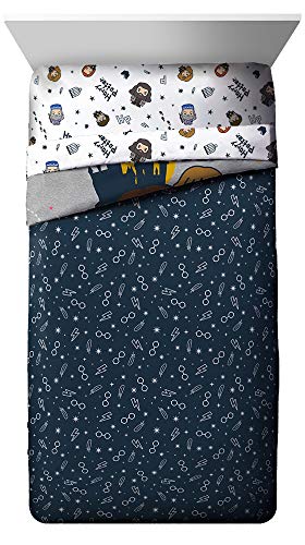 Harry Potter Charms Twin Comforter & Sham (Gray)