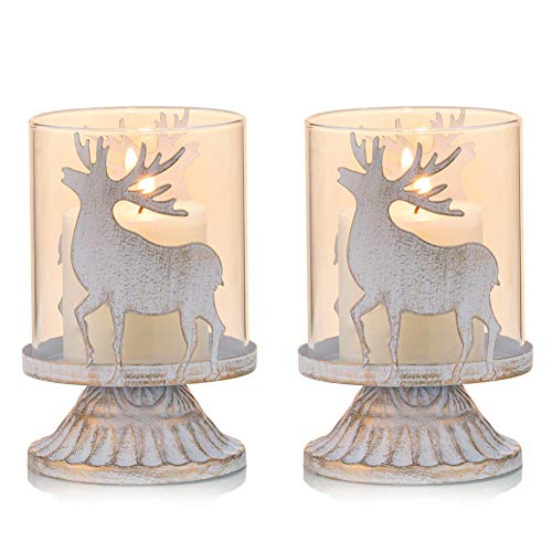 Vintage Christmas Candle Holders - Set of 2