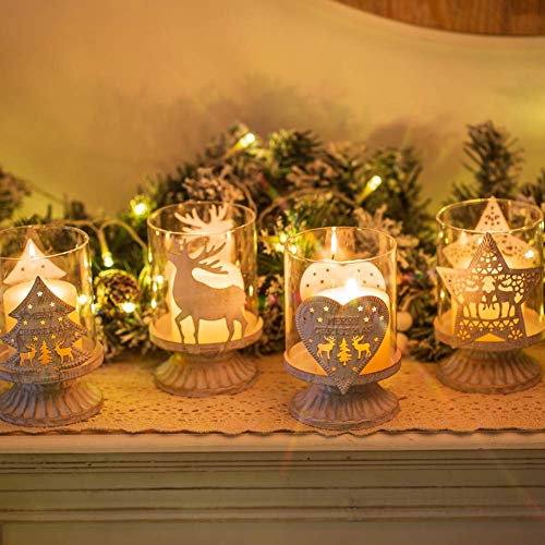 Vintage Christmas Candle Holders - Set of 2