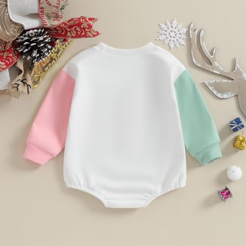 Christmas Onesie: Baby Sweatshirt Romper with Winter Tree