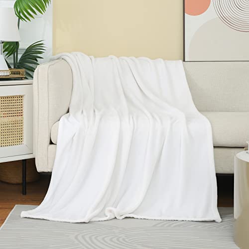 Super Soft Christmas White Throw Blanket, 50x60 Inch