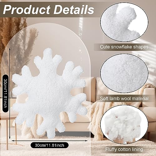 Winter Snowflake Decorative Throw Pillows - Set of 2