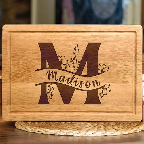 Personalized Monogram Christmas Cutting Board - Made in USA