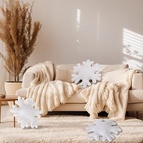 Winter Snowflake Decorative Throw Pillows - Set of 2