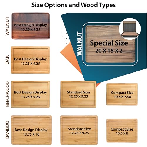 Personalized Monogram Christmas Cutting Board - Made in USA