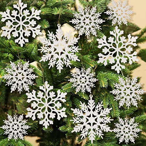 Christmas Snowflake Ornaments: 36pcs Variety of Sizes