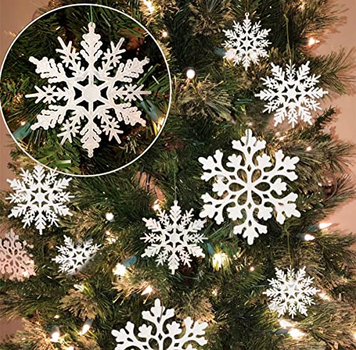 Christmas Snowflake Ornaments: 36pcs Variety of Sizes