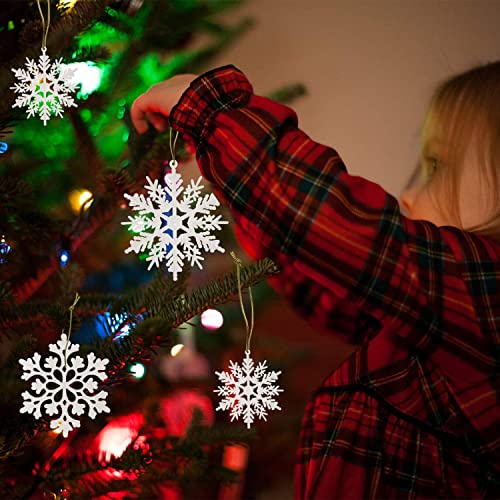 Christmas Snowflake Ornaments: 36pcs Variety of Sizes