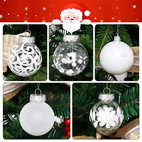 Clear Christmas Ornaments Set with Stuffed Decorations