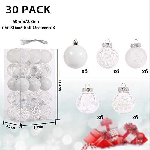 Clear Christmas Ornaments Set with Stuffed Decorations