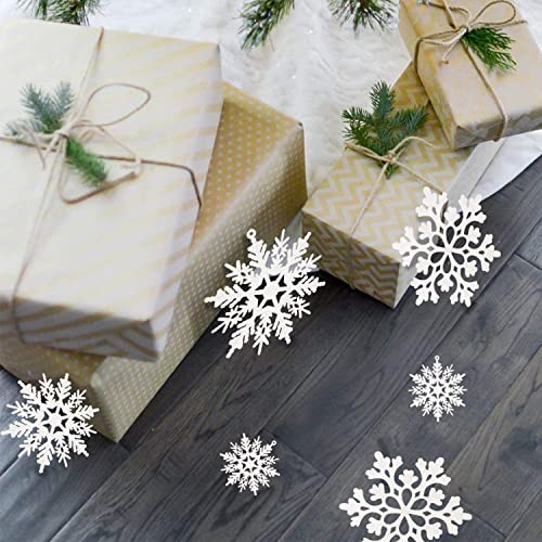 Christmas Snowflake Ornaments: 36pcs Variety of Sizes