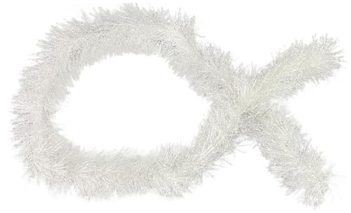 Festive 50-Foot Tinsel Garland for Christmas Decor
