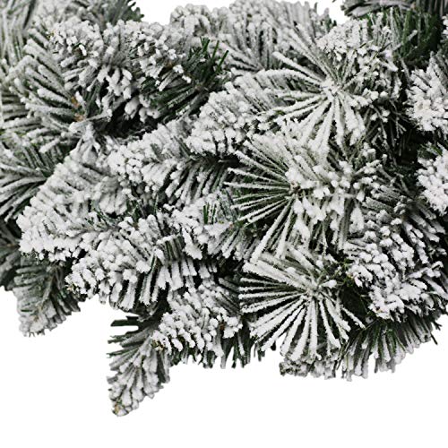 24" Flocked Spruce Wreath: Perfect Christmas Décor