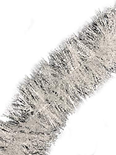 Festive 50-Foot Tinsel Garland for Christmas Decor