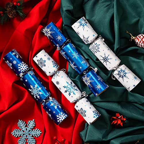 8 Pack Blue & White Snowflake Christmas Party Favors