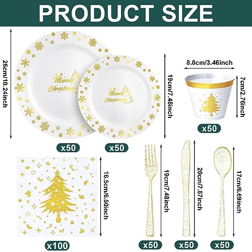 Complete Christmas Dinnerware Set for 50 Guests