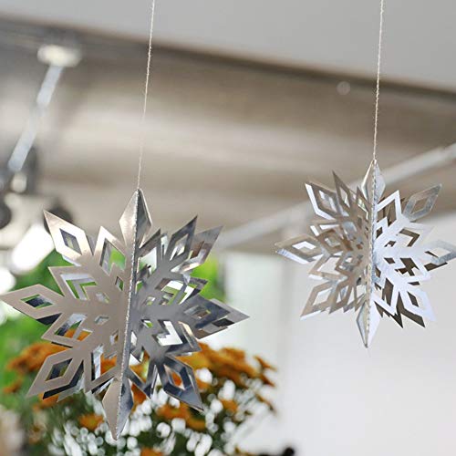 24-Piece Snowflake Christmas Hanging Party Decor Supplies