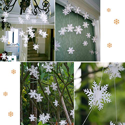 24-Piece Snowflake Christmas Hanging Party Decor Supplies